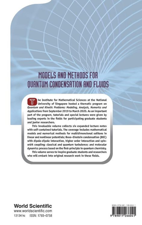 Produktbild: Models and Methods For Quantum Condensation and Fluids