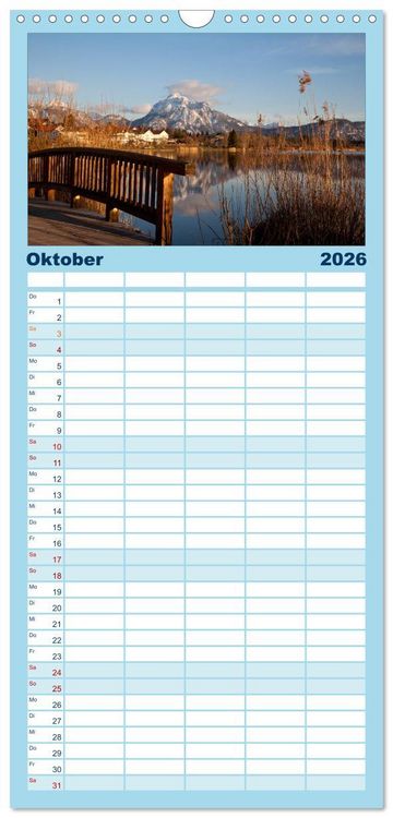 Produktbild: Familienplaner 2026 - Hopfensee - Riviera des Allg&auml;us mit 5 Spalten (Wandkalender, 21 x 45 cm) CALVENDO
