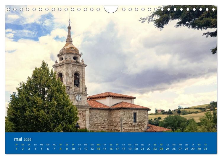 Produktbild: Lieux de culte vers Compostelle (Calendrier mural 2026 DIN A4 vertical), CALVENDO calendrier mensuel