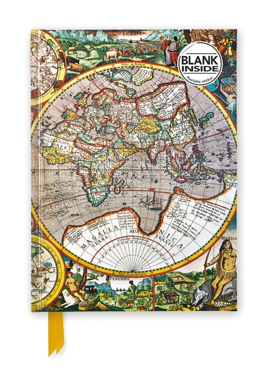 Produktbild: Premium Notizbuch Blank DIN A5: Pieter van den Keere, Antike Weltkarte