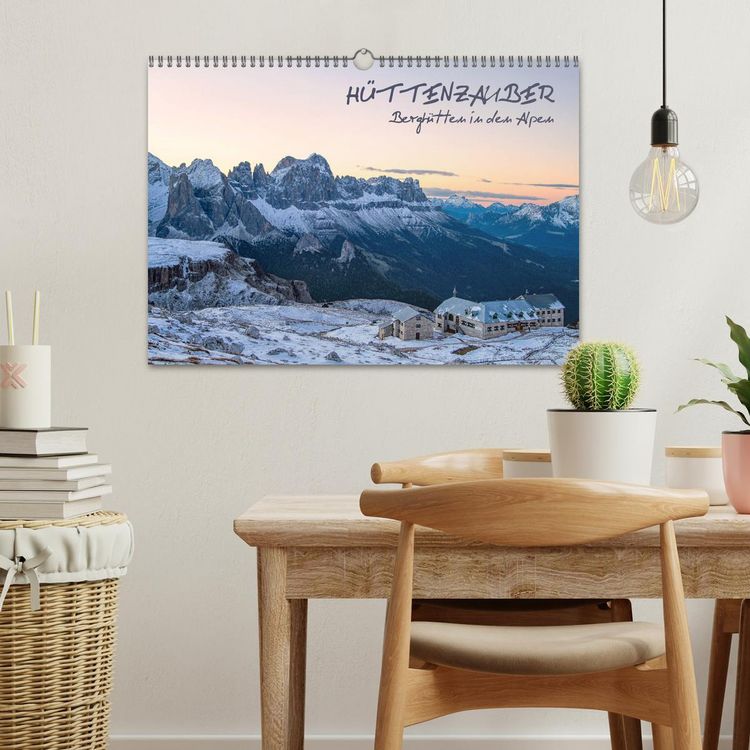 Produktbild: H&uuml;ttenzauber: Bergh&uuml;tten in den Alpen (Wandkalender 2026 DIN A3 quer), CALVENDO Monatskalender