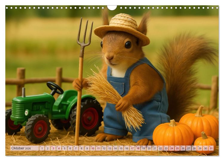Produktbild: Die geheime Welt der Eichh&ouml;rnchen (Wandkalender 2026 DIN A3 quer), CALVENDO Monatskalender