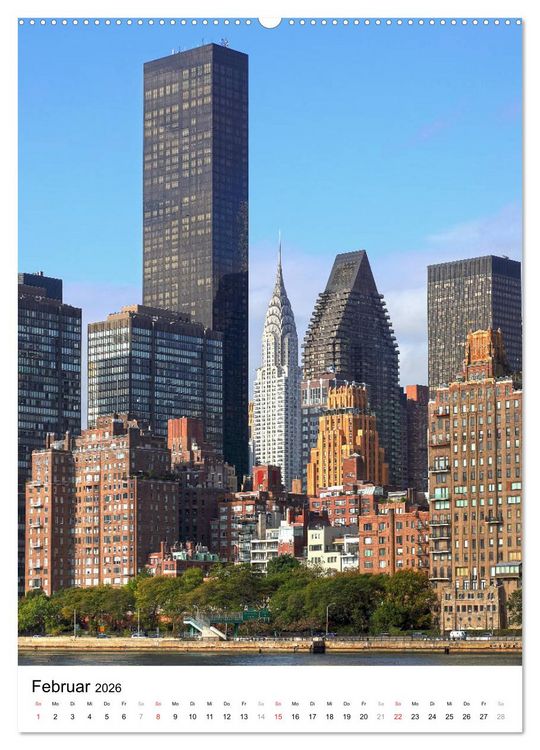 Produktbild: New Yorks architektonische Highlights (Wandkalender 2026 DIN A2 hoch), CALVENDO Monatskalender