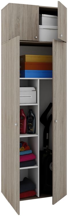 Produktbild: Holz Besenschrank Staubsauger Putzschrank Vandol