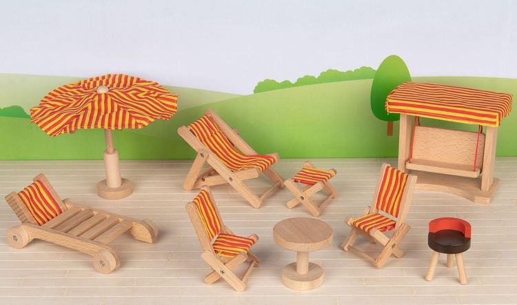 Produktbild: goki Puppenhaus Gartenm&ouml;bel