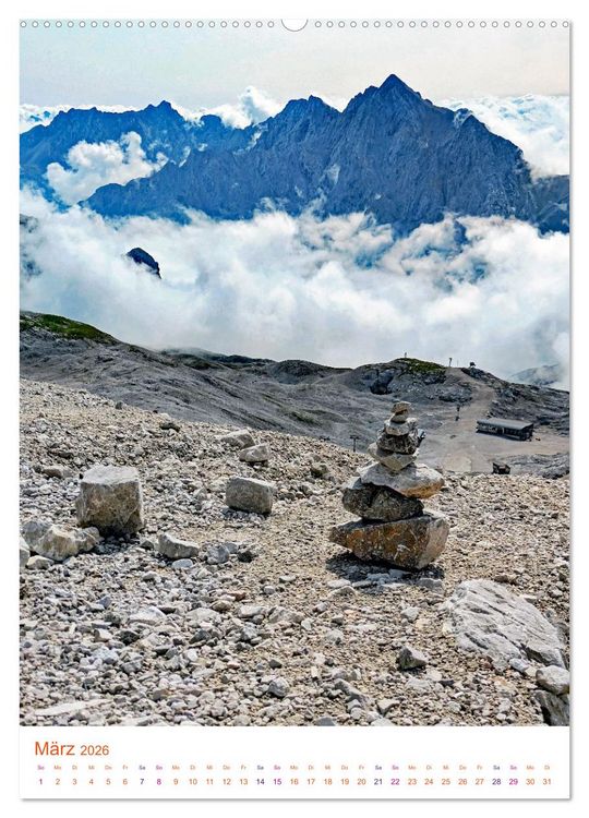 Produktbild: Gl&uuml;cksgef&uuml;hle auf dem Berg - Highlight Zugspitze (Wandkalender 2026 DIN A2 hoch), CALVENDO Monatskalender