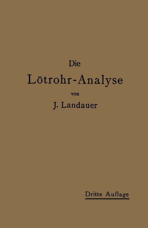 Produktbild: Die L&ouml;trohranalyse