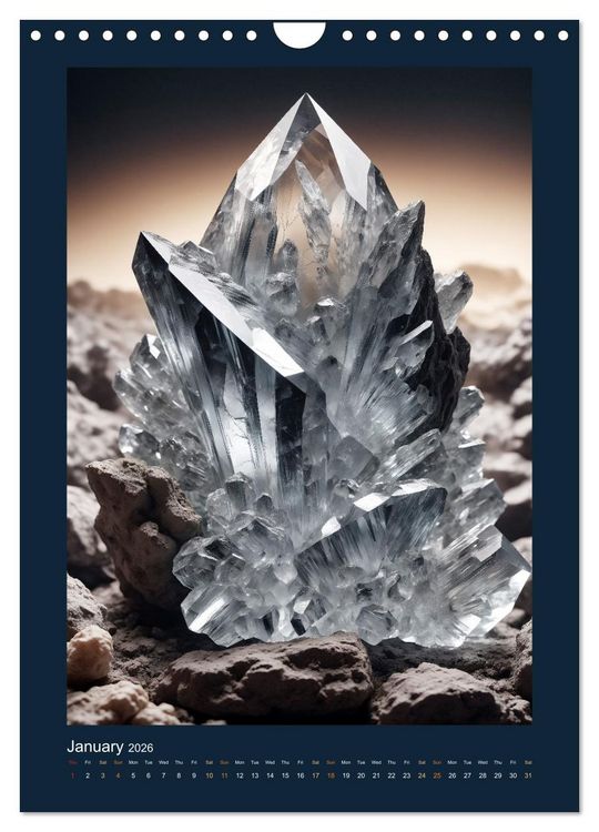 Produktbild: Fantastic Minerals - Mysterious Treasures (Wall Calendar 2026 DIN A4 portrait), CALVENDO 12 Month Wall Calendar