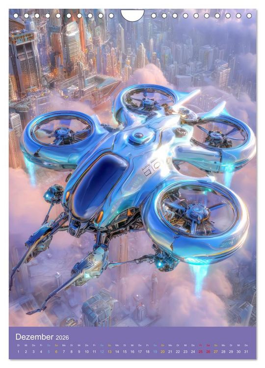 Produktbild: Fantasievoller Science-Fiction - Fantastische Welten (Wandkalender 2026 DIN A4 hoch), CALVENDO Monatskalender