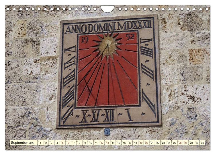 Produktbild: Sonnenuhren - Sonnenstunden (Wandkalender 2026 DIN A4 quer), CALVENDO Monatskalender