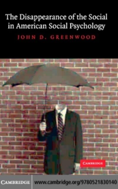 Produktbild: Disappearance of the Social in American Social Psychology