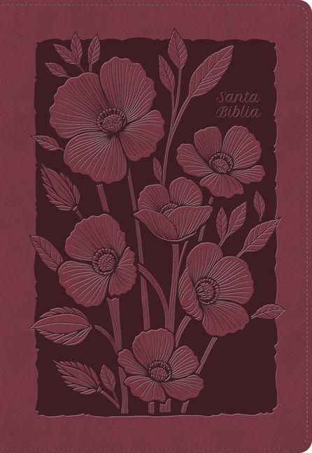 Produktbild: Rvr 1960 Biblia Para Regalos Y Premios, Rub&iacute; Floral, S&iacute;mil Piel