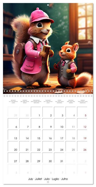 Produktbild: Squirrels Monthly Calendar (Wall Calendar 2026 12 &times; 12 Inch) CALVENDO 12 Month Wall Calendar