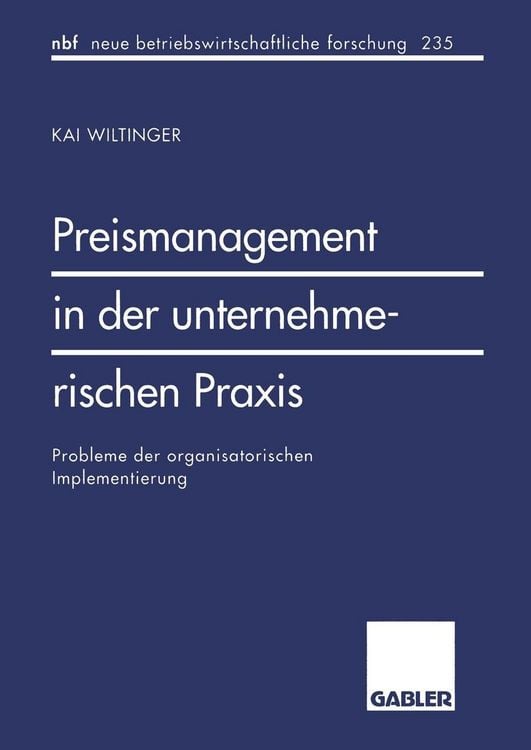 Produktbild: Preismanagement in der unternehmerischen Praxis