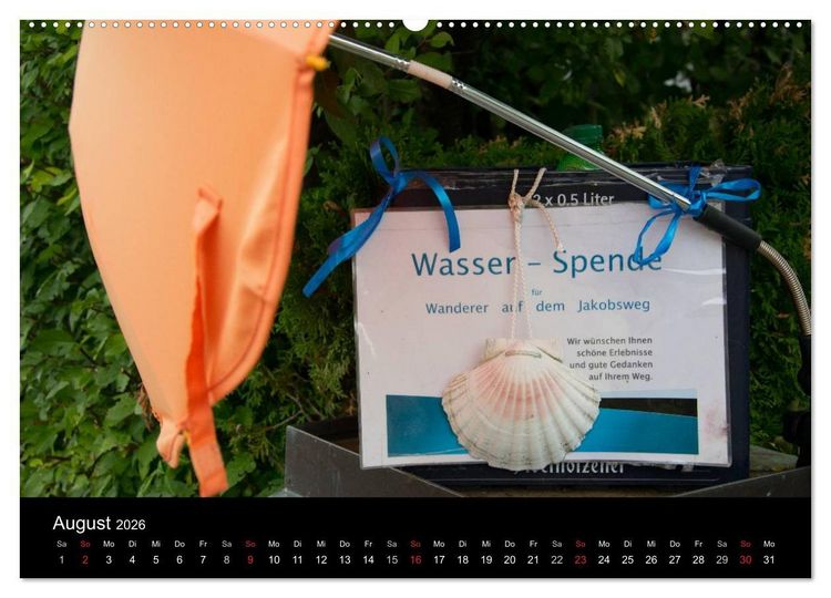Produktbild: Jakobsweg M&uuml;nchen-Lindau (Wandkalender 2026 DIN A2 quer), CALVENDO Monatskalender