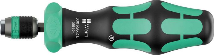 Produktbild: Wera 838 RA-R L Werkstatt Ratschen-Schraubendreher 1/4\" (6.3 mm) DIN ISO 1173