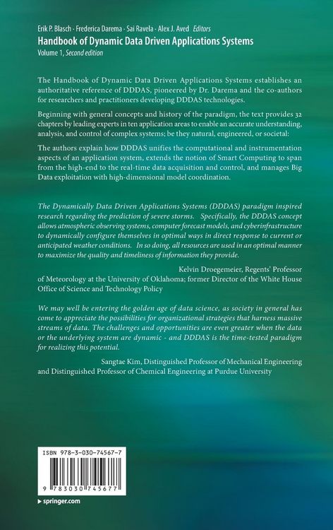 Produktbild: Handbook of Dynamic Data Driven Applications Systems
