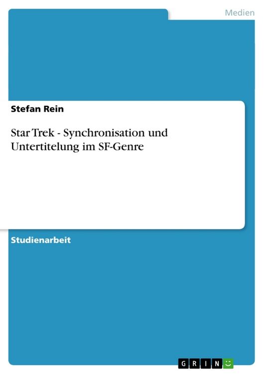 Produktbild: Star Trek - Synchronisation und Untertitelung im SF-Genre