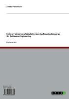Produktbild: Entwurf eines berufsbegleitenden Aufbaustudiengangs f&uuml;r Software-Engineering