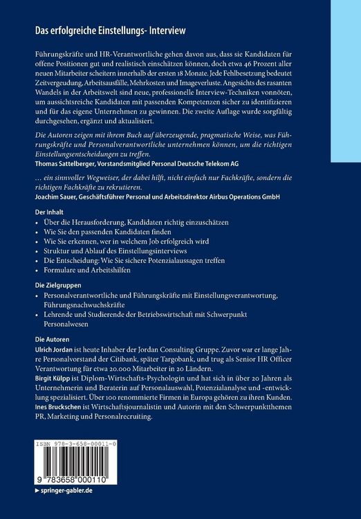 Produktbild: Das erfolgreiche Einstellungs-Interview