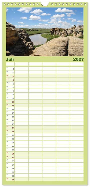 Produktbild: Familienplaner 2027 - Kanada mit 5 Spalten (Wandkalender, 21 x 45 cm) CALVENDO