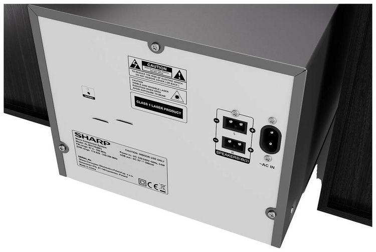 Produktbild: Sharp XL-B517D Stereoanlage Bluetooth&reg;, AUX, DAB+, USB, UKW, Inkl. Fernbedienung 45 W Schwarz, Holz