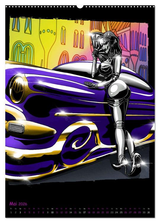 Produktbild: CYBER PINUPS (Wandkalender 2026 DIN A2 hoch), CALVENDO Monatskalender
