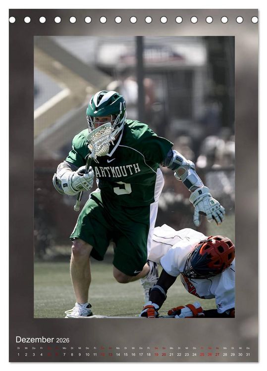 Produktbild: Teamsport - LACROSSE (Tischkalender 2026 DIN A5 hoch), CALVENDO Monatskalender