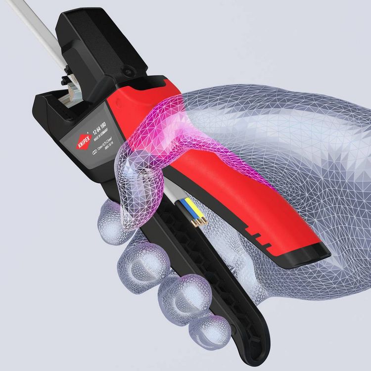 Produktbild: Knipex 12 64 180 Automatische Abisolierzange 0.75 bis 2.5mm&sup2; 13 bis 19 12mm (max)