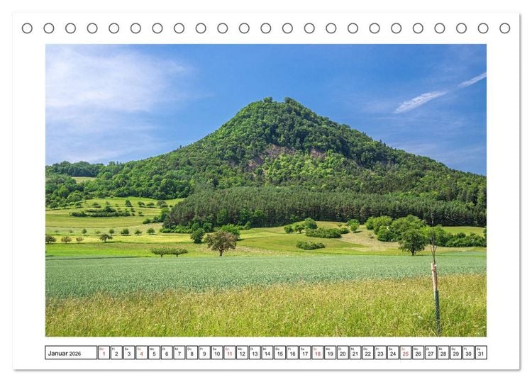 Produktbild: Hegau&acute;s Vulkanlandschaft (Tischkalender 2026 DIN A5 quer), CALVENDO Monatskalender