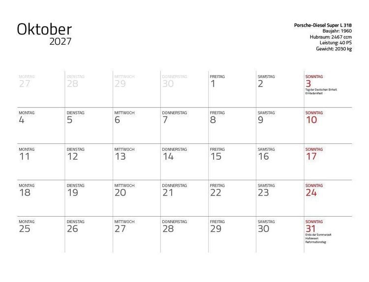 Produktbild: Traktor Klassiker 2027 &ndash; Eintragkalender