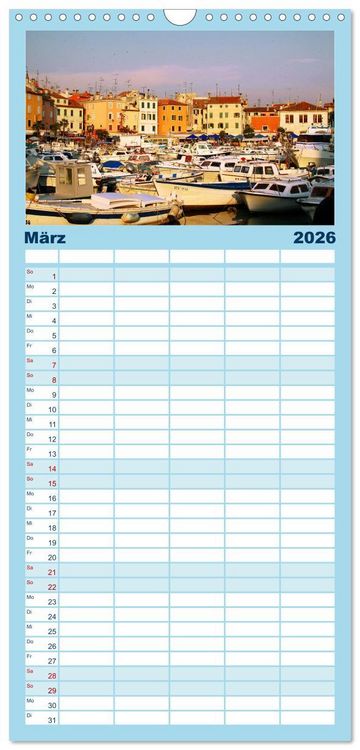 Produktbild: Familienplaner 2026 - Tr&auml;umen von Istrien mit 5 Spalten (Wandkalender, 21 x 45 cm) CALVENDO
