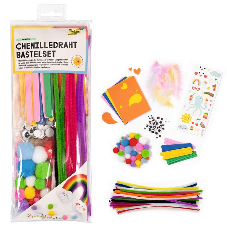 Produktbild: FOLIA&reg; Bastelset Pfeifenputzer Rainbow