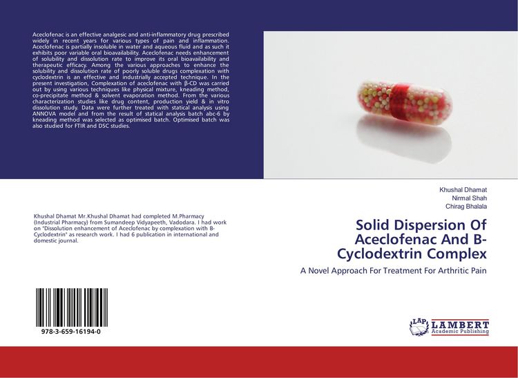 Produktbild: Solid Dispersion Of Aceclofenac And B-Cyclodextrin Complex