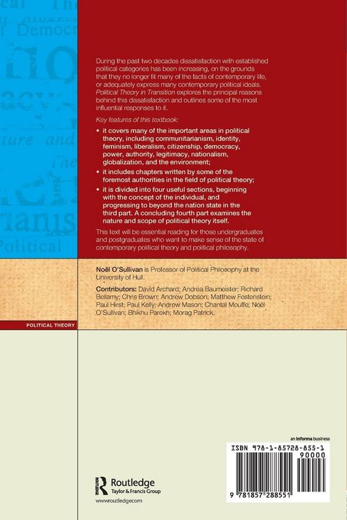 Produktbild: Political Theory in Transition