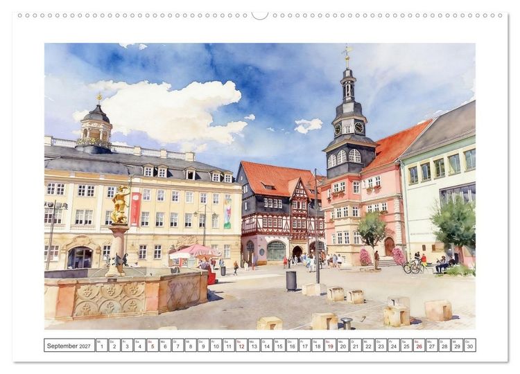 Produktbild: Historische Altst&auml;dte in Th&uuml;ringen (hochwertiger Premium Wandkalender 2027 DIN A2 quer), Kunstdruck in Hochglanz