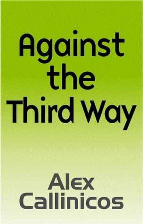 Produktbild: Against the Third Way