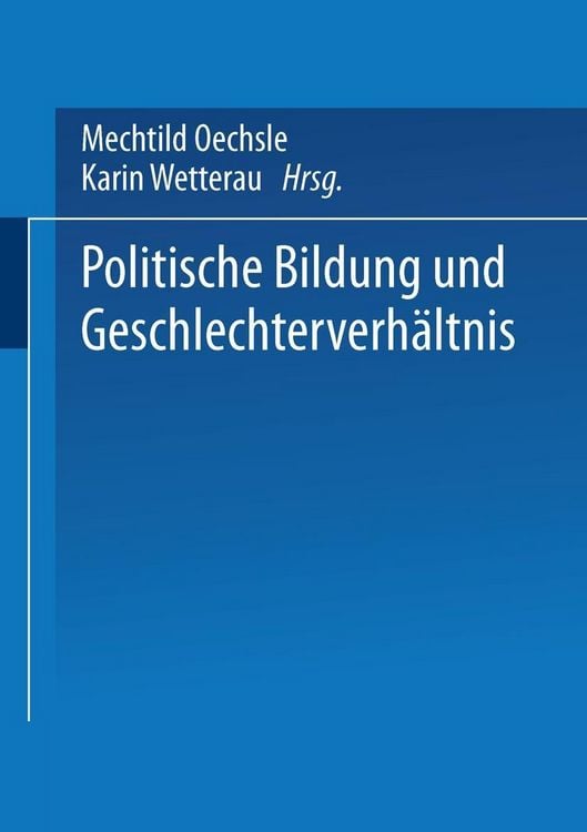 Produktbild: Politische Bildung und Geschlechterverh&auml;ltnis
