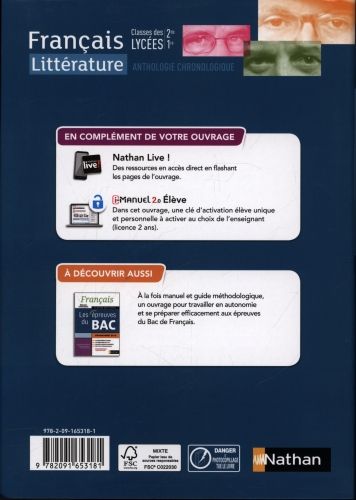 Produktbild: Fran&ccedil;ais litt&eacute;rature, anthologie chronologique