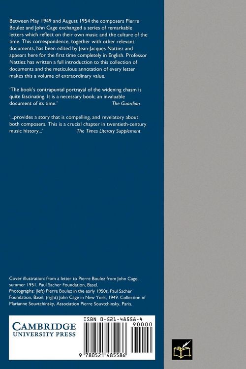 Produktbild: The Boulez-Cage Correspondence