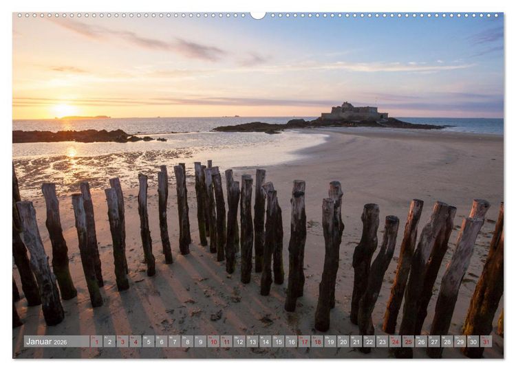Produktbild: Momente einer Reise - Bretagne (hochwertiger Premium Wandkalender 2026 DIN A2 quer), Kunstdruck in Hochglanz