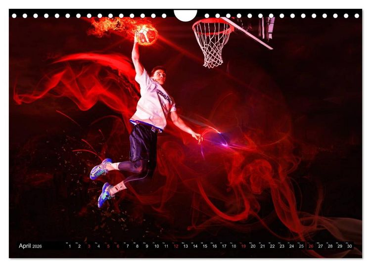 Produktbild: Basketball Fantasiewelten (Wandkalender 2026 DIN A4 quer), CALVENDO Monatskalender