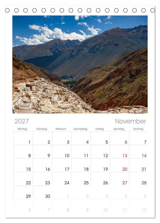 Produktbild: Tischplaner 2027 - Peru - Traumreise durch das Land der Inka (A5 Tischkalender zum Aufstellen) CALVENDO