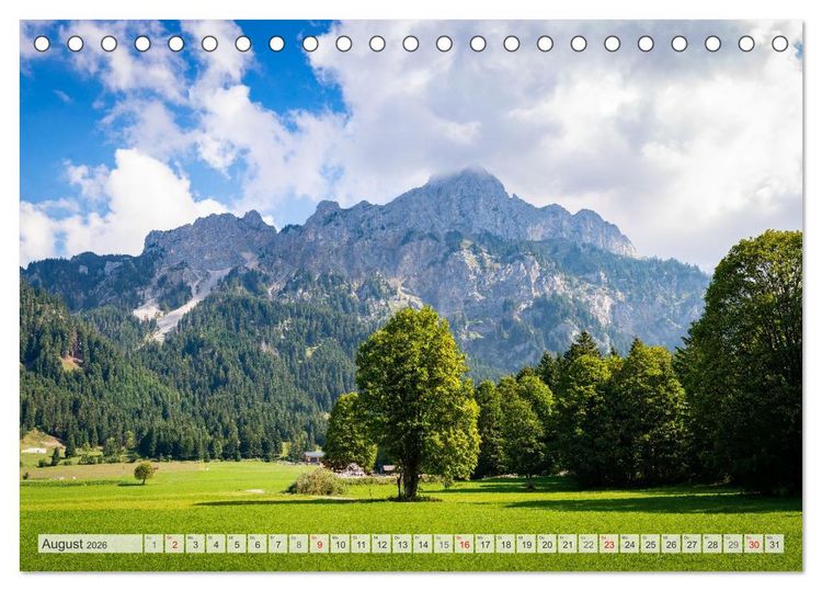 Produktbild: Urlaub im Tannheimer Tal (Tischkalender 2026 DIN A5 quer), CALVENDO Monatskalender