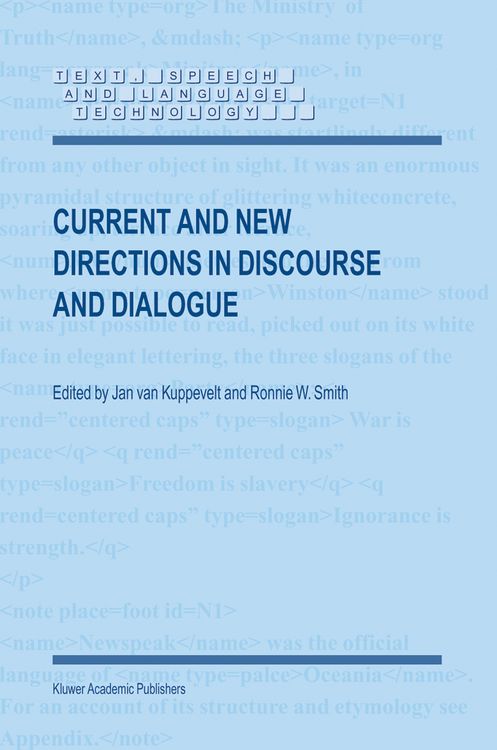 Produktbild: Current and New Directions in Discourse and Dialogue