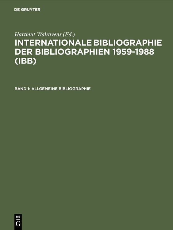 Produktbild: Allgemeine Bibliographie