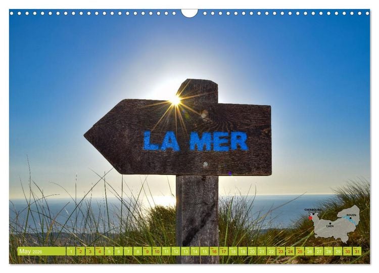 Produktbild: The Coasts of Normandy from Mont Saint-Michel to &Eacute;tretat (Wall Calendar 2026 DIN A3 landscape), CALVENDO 12 Month Wall Calendar