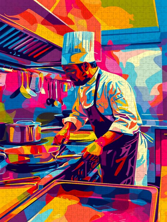 Produktbild: CALVENDO Puzzle Ein Motiv aus dem Kalender Chef de Cuisine - Mein Traumberuf Koch | 1000 Teile Lege-Gr&ouml;&szlig;e 64x48cm Foto-Puzzle f&uuml;r gl&uuml;ckliche Stunden