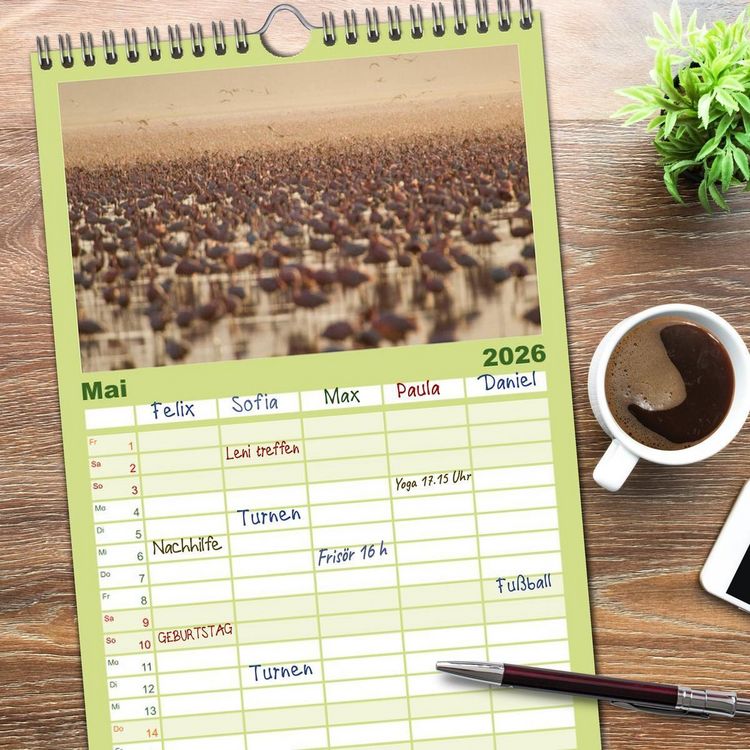 Produktbild: Familienplaner 2026 - Emotionale Momente: Afrika Wildlife. Part 3. mit 5 Spalten (Wandkalender, 21 x 45 cm) CALVENDO