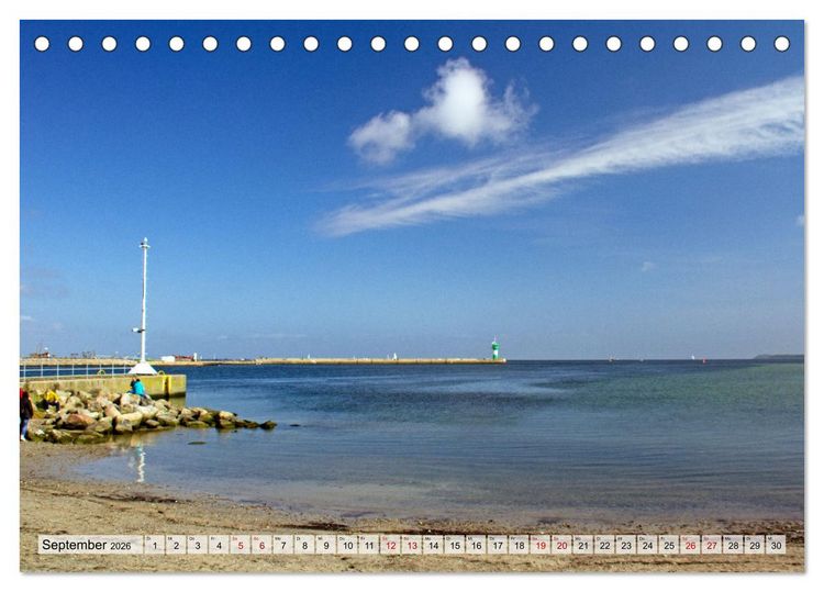 Produktbild: Halbinsel Priwall bei Travem&uuml;nde &ndash; Impressionen von der Ostseek&uuml;ste (Tischkalender 2026 DIN A5 quer), CALVENDO Monatskalender